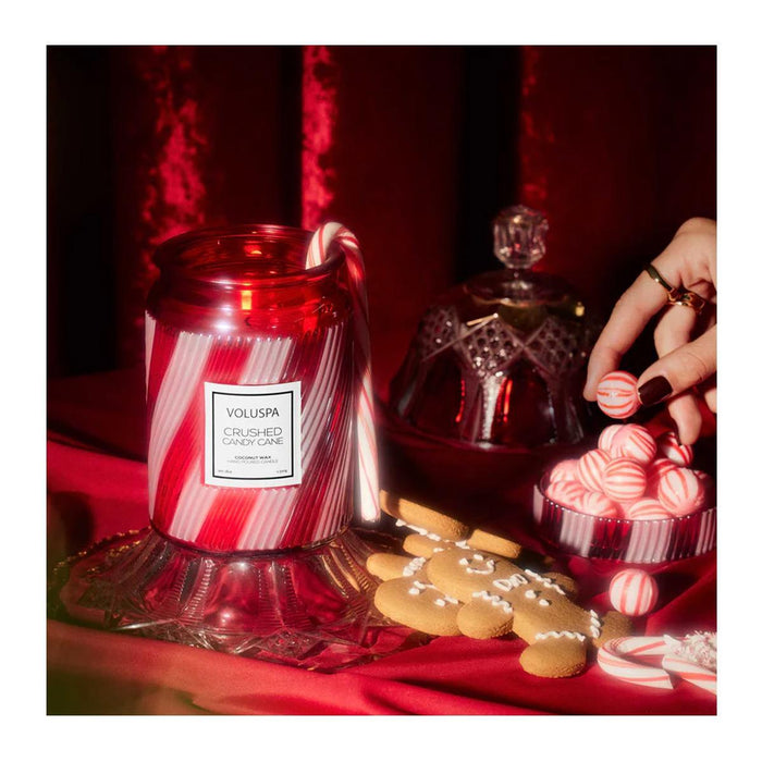 Holiday Crushed Candy Cane Large Jar Candle