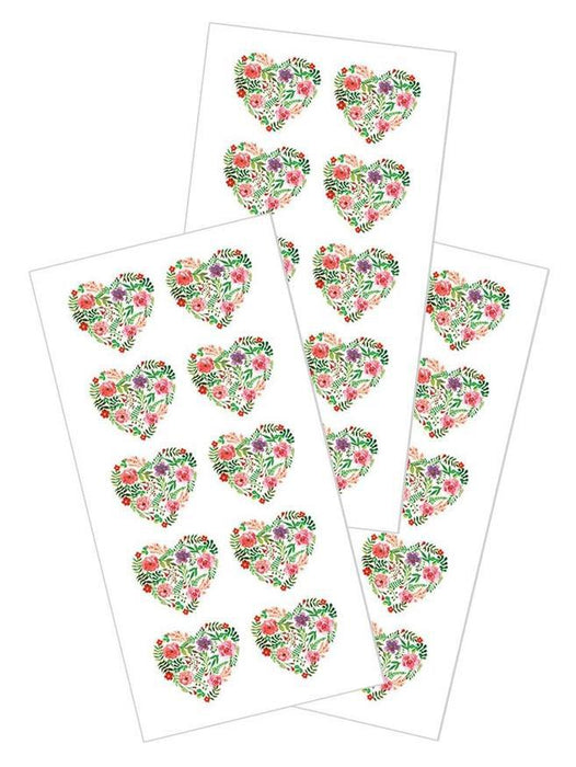 Floral Heart Stickers