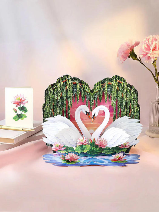 Pop-Up Bouquet - Sweetheart Swans