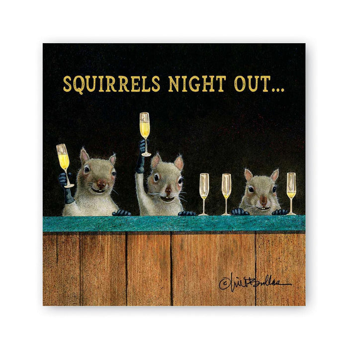 Squirrels Night Out Beverage Napkins