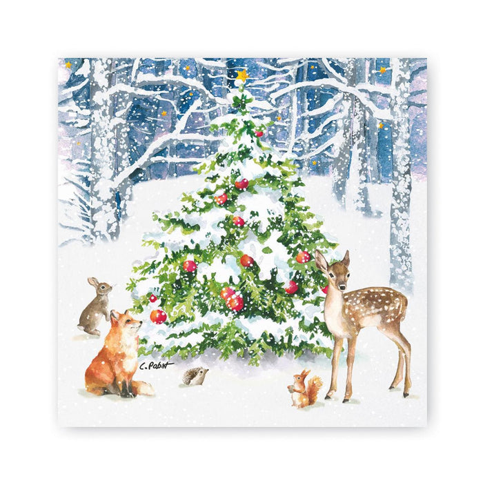 Winter Forest Beverage Napkins