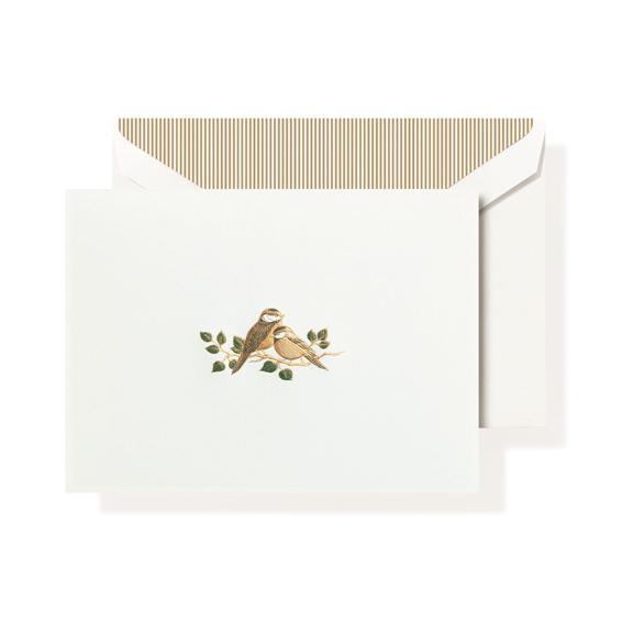 Engraved Lovebirds Notes