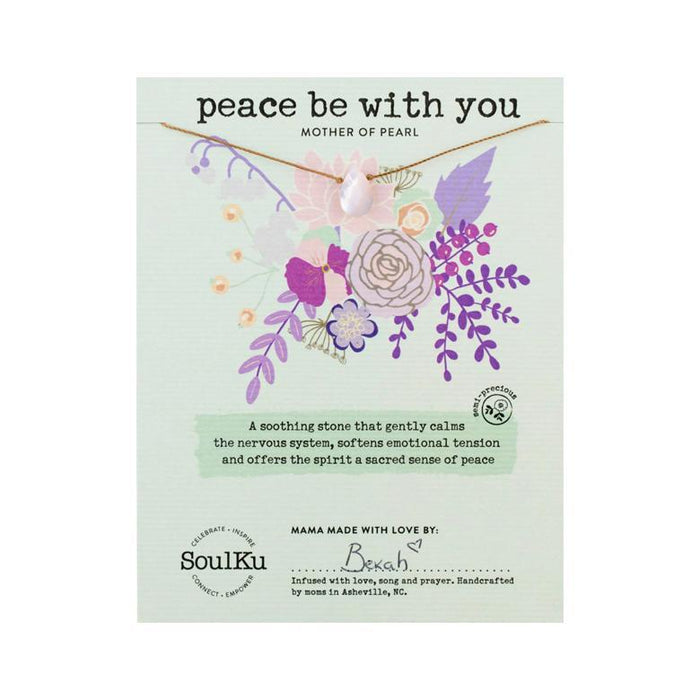 Soul Full of Life Necklace - Mother of Pearl for Peace Be With You