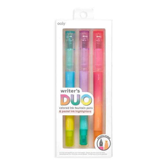 Writer's Duo Double Ended Fountain Pens and Highlighters