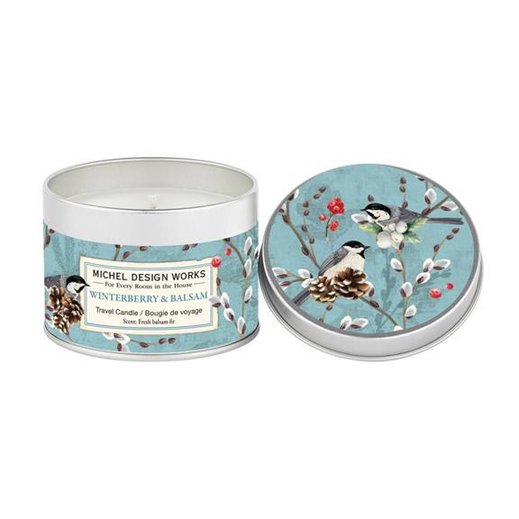 Winterberry and Balsam Travel Candle