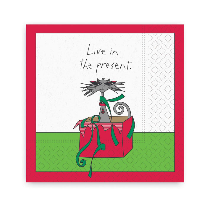 Live In The Present Beverage Napkins