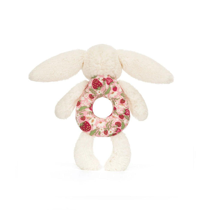 Blossom Cream Bunny 'Berry' Ring Rattle