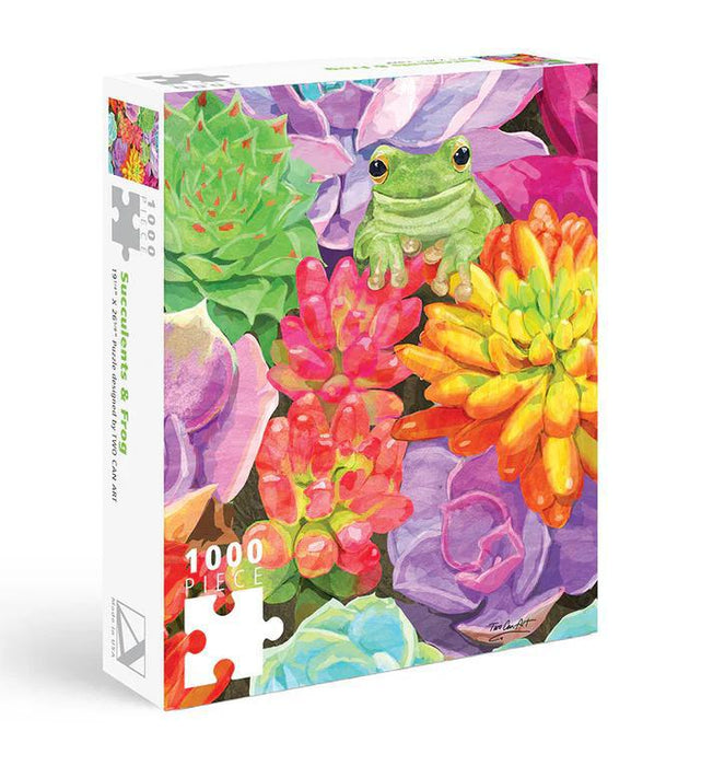 Frog in Succulents 1000 Piece Puzzle