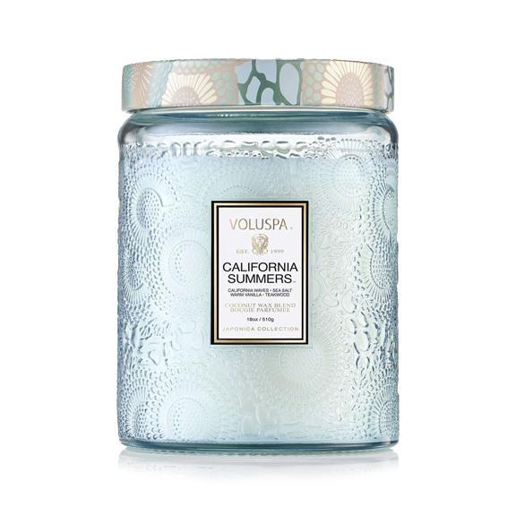 California Summers Large Glass Candle