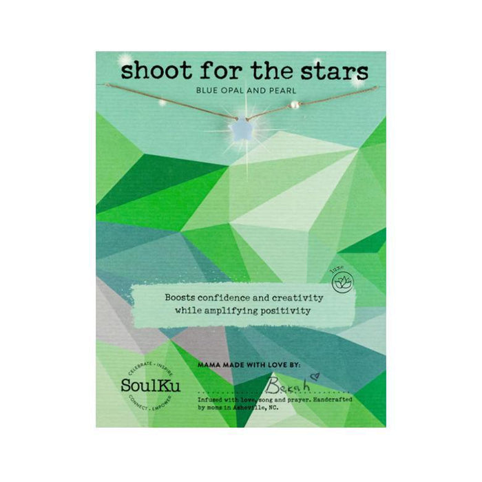 Shoot for the Stars Necklace - Blue Opal