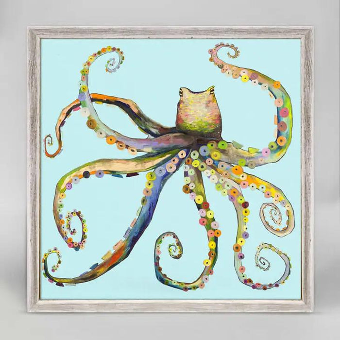 Bright Octopus Mini Framed Canvas