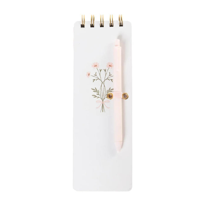 Small Flower Reporter Notepad with Pen