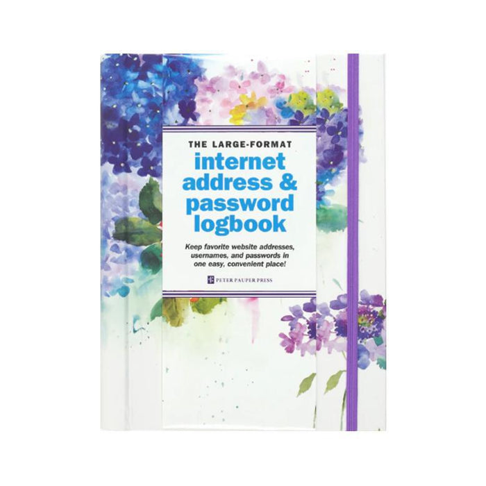 Hydrangeas Large Password Book