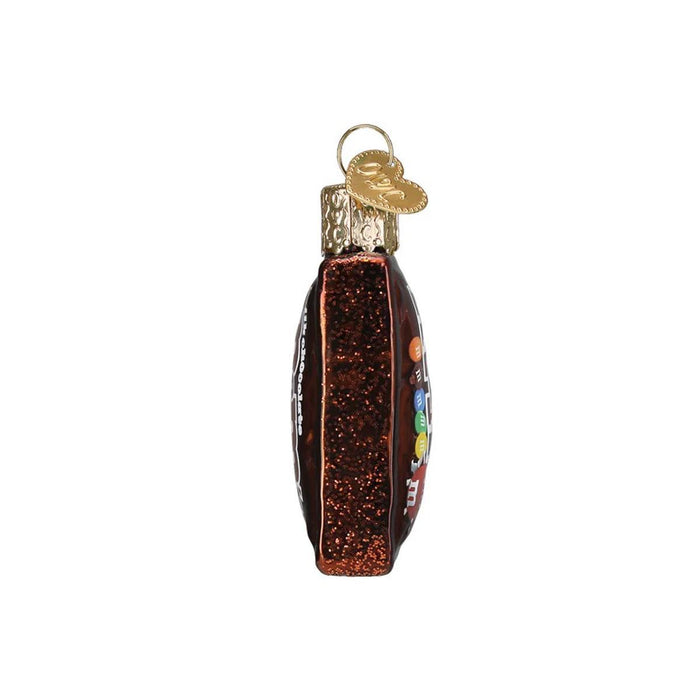 Mini M&M's Bag Glass Ornament