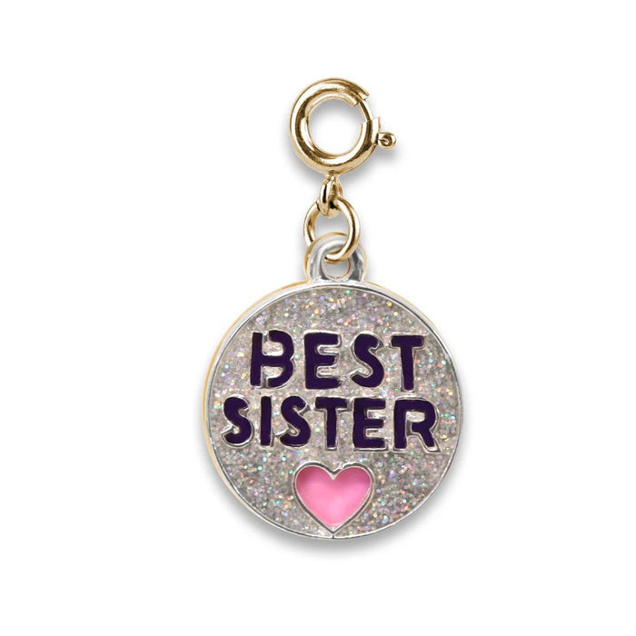 Charm It! Gold Glitter Best Sister Charm