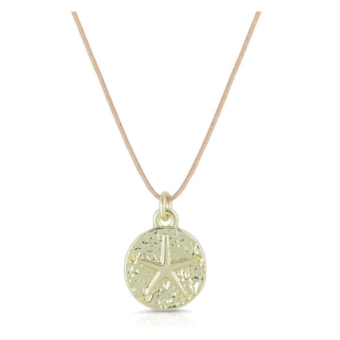 Ocean Life Gold Sand Dollar Necklace
