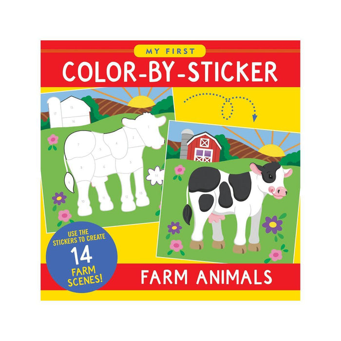 First Color-by-Sticker: Farm Animals