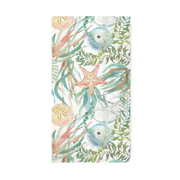 Watercolor Coast Sea Life Guest Towels