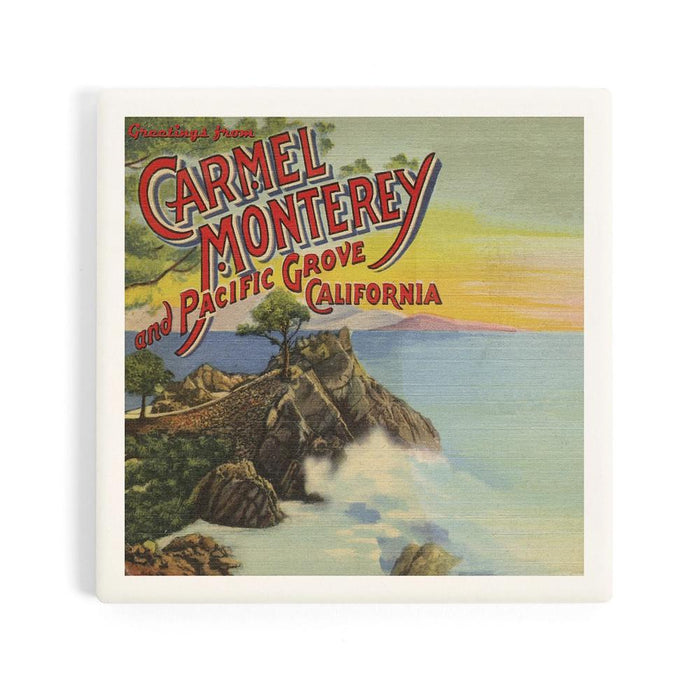 Ceramic Coaster - Carmel, Monterey, Pacific Grove