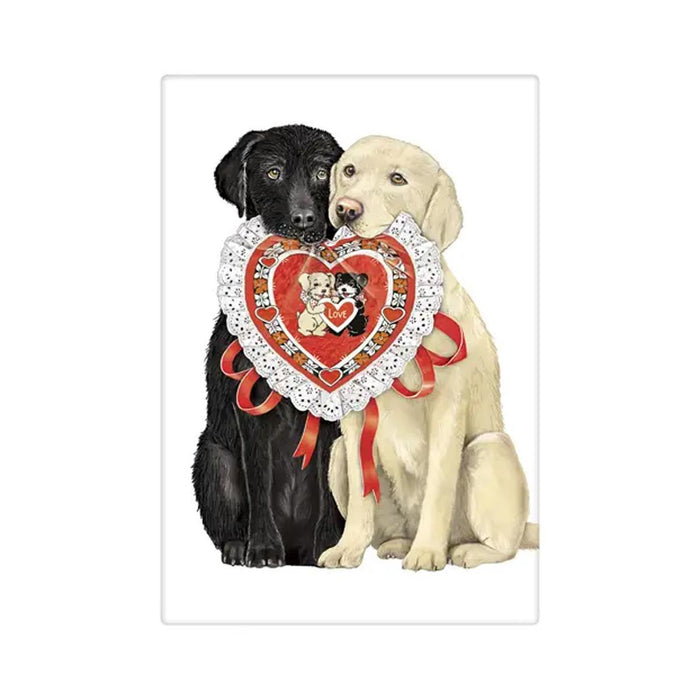 Valentine's Labs Flour Sack Towel