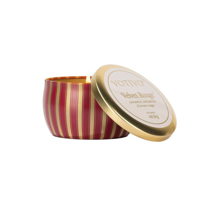 Holiday Tin Candle - Velvet Rouge