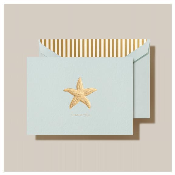 Engraved Starfish Thank You Notes