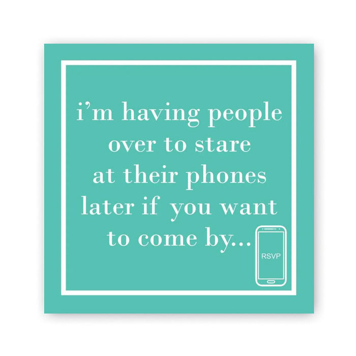 Their Phones Beverage Napkins