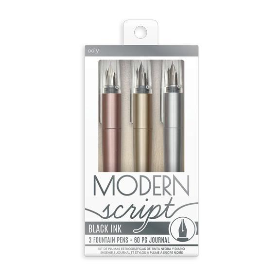 Modern Script Fountain Pen and Journal