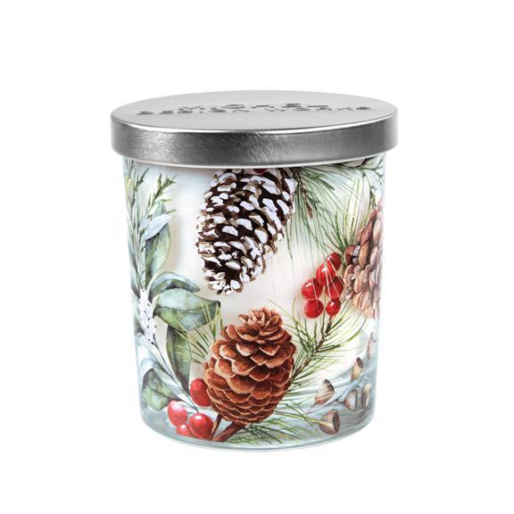 White Spruce Candle Jar with Lid