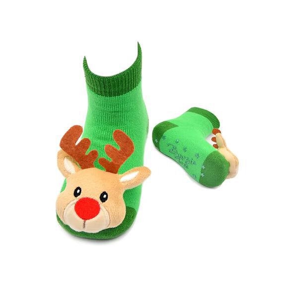 Boogie Toes Rattle Socks 0-1 Years - Reindeer Classic