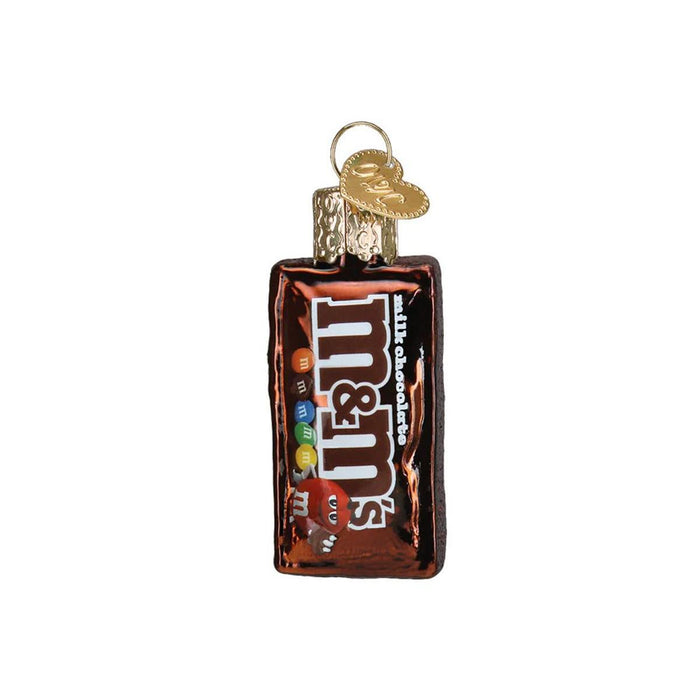 Mini M&M's Bag Glass Ornament
