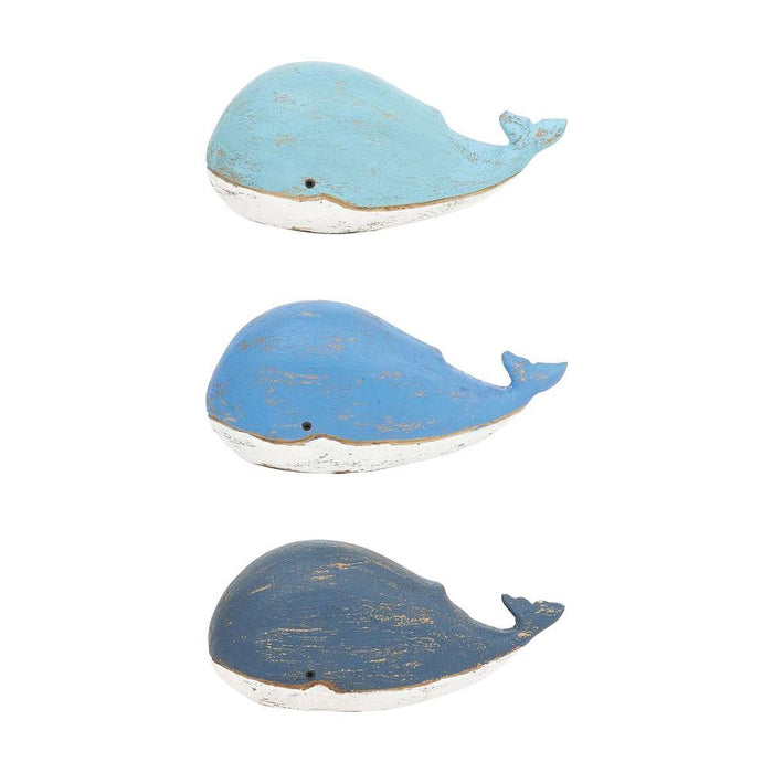 Painted Wood Whales - Assorted