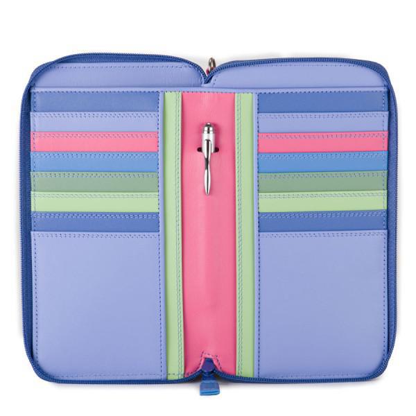 Zip Round Multi Purse with Shoulder Strap - Viola