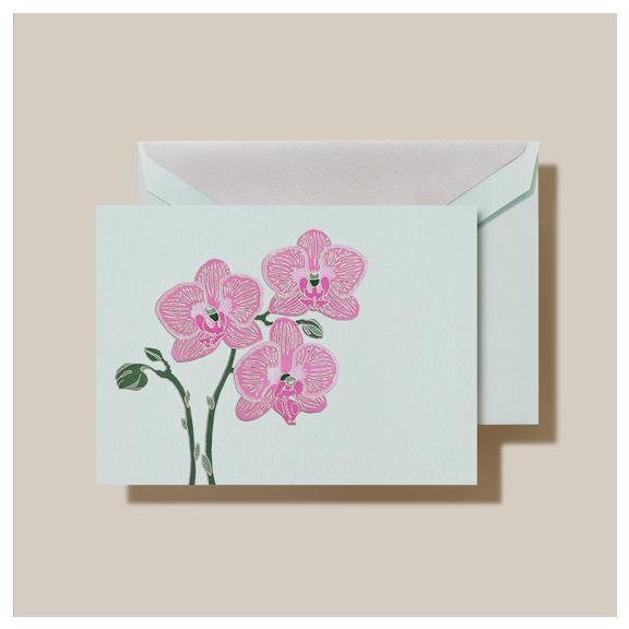 Engraved Violet Orchid Notes
