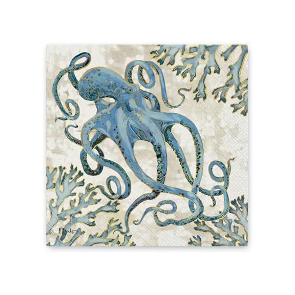 Playa Octopus Beverage Napkins