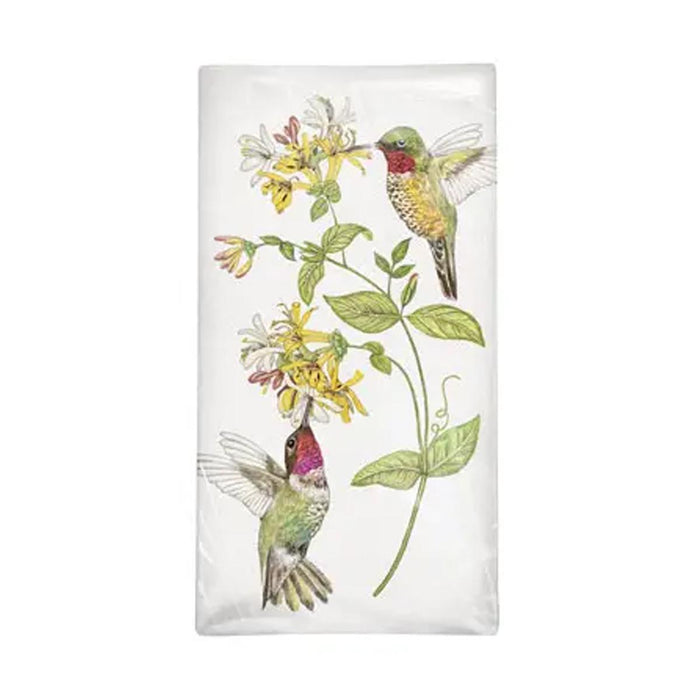 Hummingbird in Honeysuckle Flour Sack Towel
