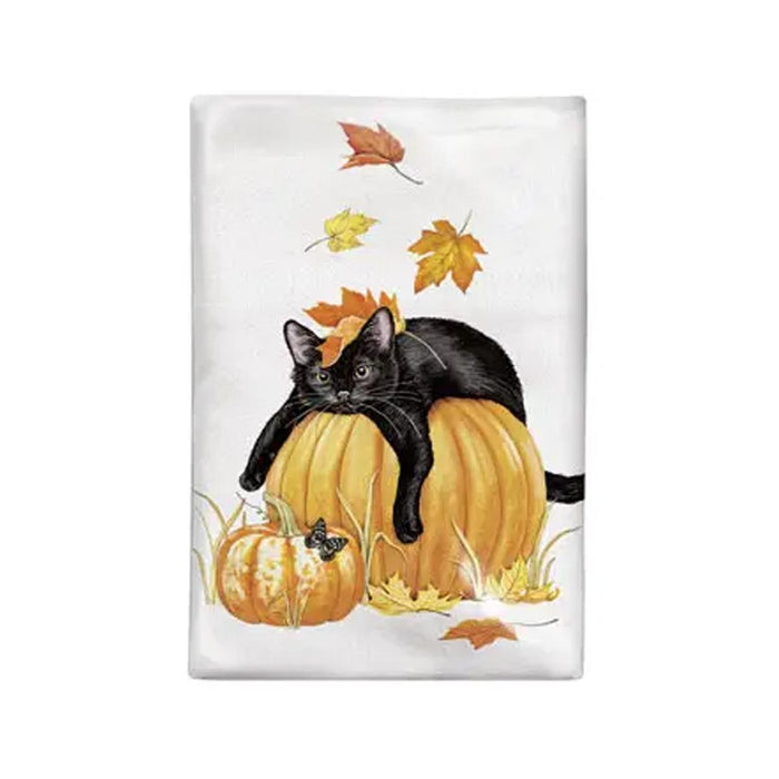 Pumpkin Cat Halloween Flour Sack Towel