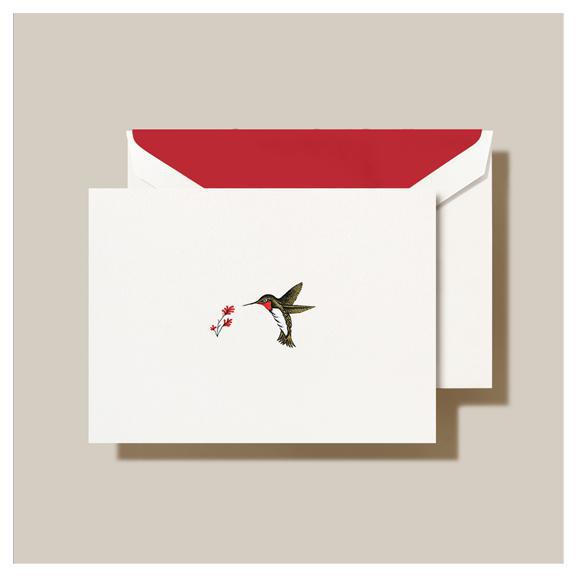 Engraved Hummingbird Notes