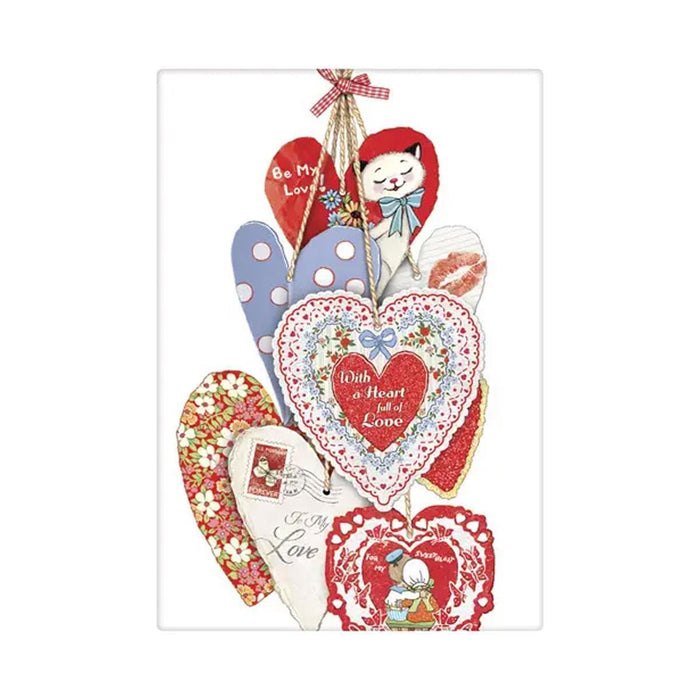 Paper Heart Flour Sack Towel
