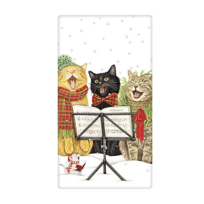 Caroling Cats Holiday Flour Sack Towel