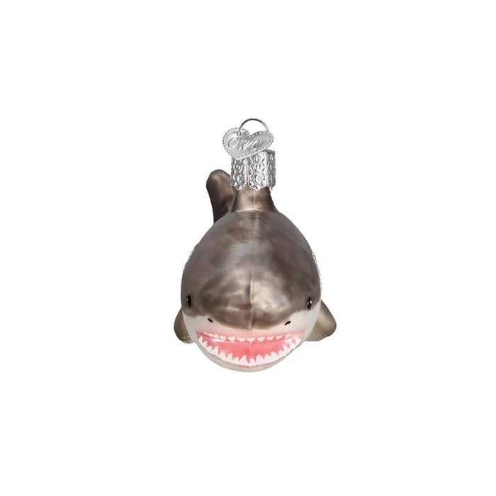 Great White Shark Glass Ornament