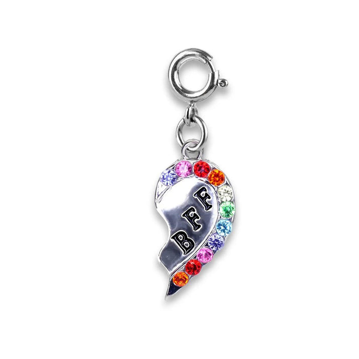 Charm It! Silver BFF Broken Heart Charm