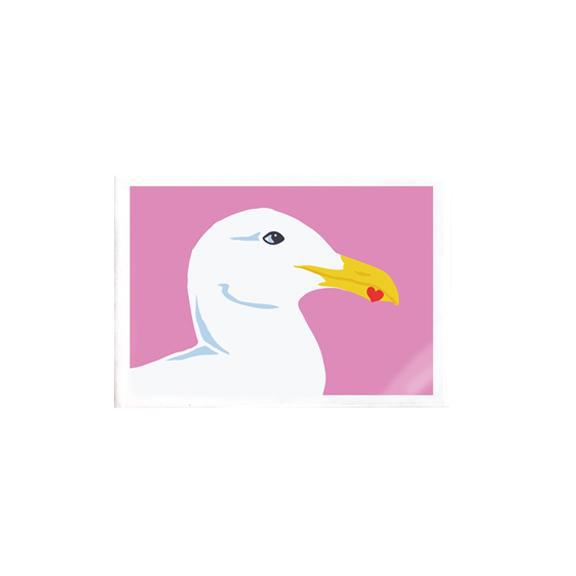 Seagull With Heart Magnet