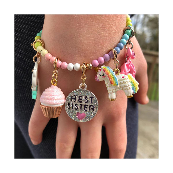 Charm It! Gold Glitter Best Sister Charm