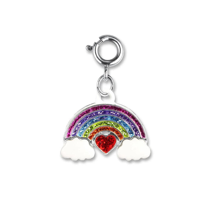 Charm It! Silver Glitter Rainbow Charm