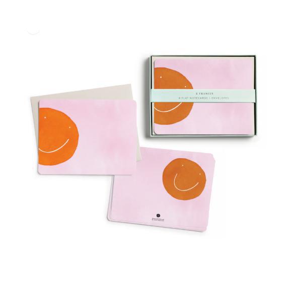 Orange Smiley Flat Notes