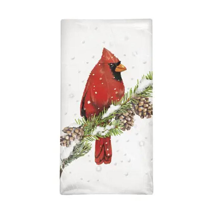 Cardinal on Pine Holiday Flour Sack Towel
