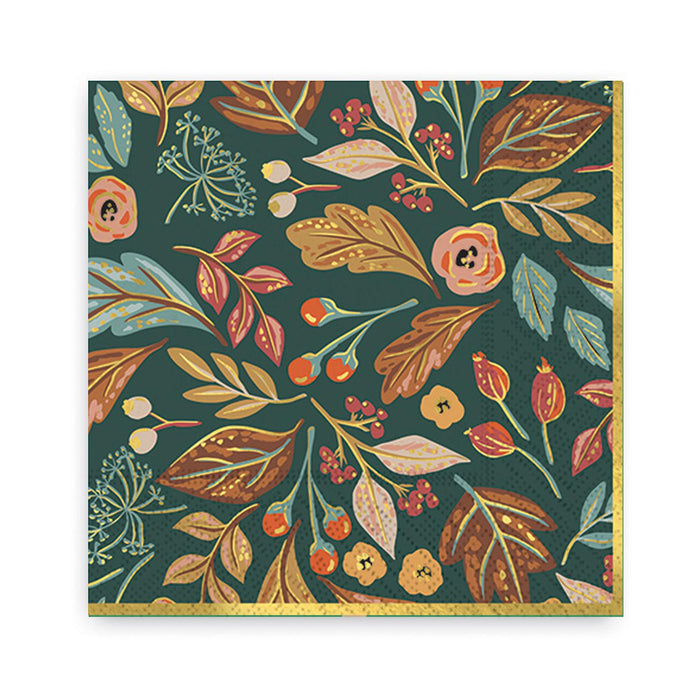 Sage and Pumpkin Cocktail Napkins