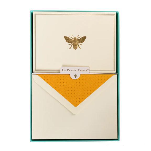 Lux Blue La Petite Bee Notecard Set
