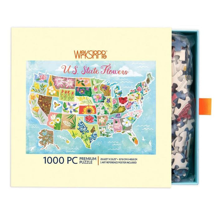 US State Flowers 1000 Piece Puzzle